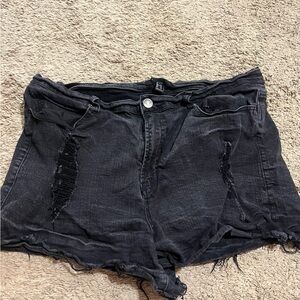 Forever 21 Black Distressed Jean Shorts two pairs!